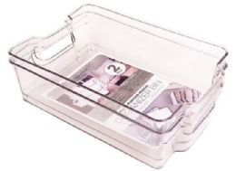 6 Bulk Clear Plastic Organizer Bin 2pc 