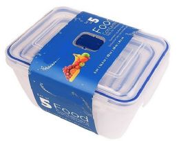 12 Bulk Snap Lid Rectangle Food Container Set 5pk