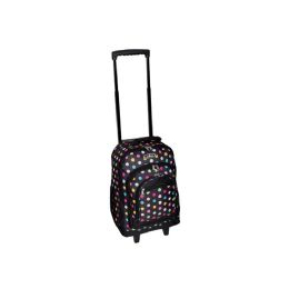 6 Bulk Wheeled backpack in Polka Dot