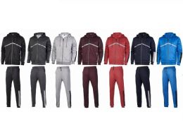 12 Bulk Mens Copper Tech Fleece Set In Red