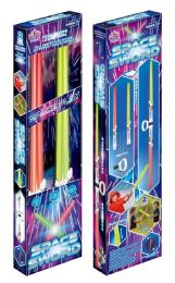 12 Bulk B/o Light Up Space Sword Dual Set