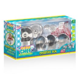 12 Bulk Stainless Steel Kitchen Silver Play Set
