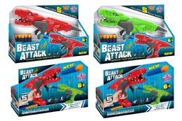 24 Bulk Beast Attack Dinosaur Blaster - Assorted