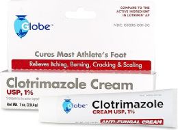 150 Bulk Globe Clotrimazole1% Cream  1 oz