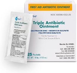 80 Bulk Globe Triple Antibiotic Ointment Unit Dose 25/box 0.9g