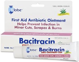 144 Bulk Globe Bacitracin Zinc With Aloe  Ointment  1 oz