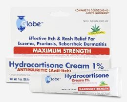 144 Bulk Globe Hydrocortisone 1% Cream With Aloe 1oz