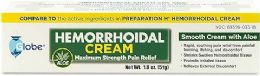 144 Bulk Globe Max Strength Hemorrhoid Cream With Aloe  1.8 oz