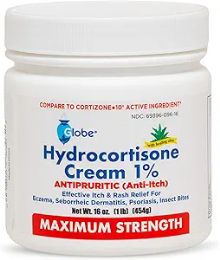 24 Bulk Globe Hydrocortisone 1% Cream 16 oz