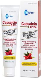 144 Bulk Globe Capsaicin 0.1% Pain Relief Cream 2 oz
