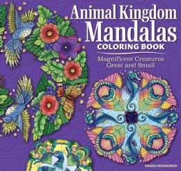 12 Bulk Animal Kingdom Mandalas Coloring Book - Magnificent Designs
