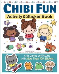 12 Bulk Chibi Fun Activity & Sticker Book - Cute Games And Puzzles