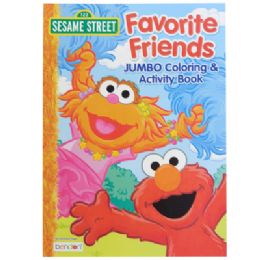 24 Bulk Coloring Book Sesame Street In 24pc Display Box