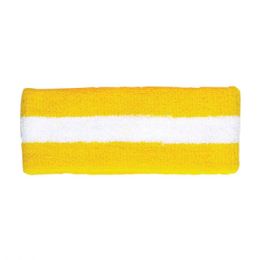 24 Bulk Cotton Terry Cloth Headband YELLOW-WT
