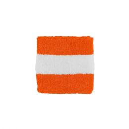 24 Bulk Cotton Terry Cloth Wristband ORNG-WT