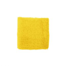 24 Bulk Cotton Terry Cloth Wrist Band YELLOW
