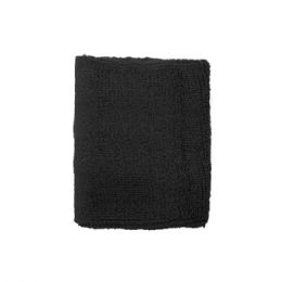 24 Bulk Cotton Terry Cloth Wristband BLACK