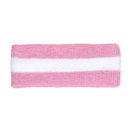 24 Bulk Cotton Terry Cloth Headband PINK-WT