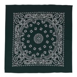 24 Bulk Amoeba Print Bandana D.GRN