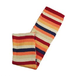 24 Bulk Youth Crocheted Knit Scarf NATURAL