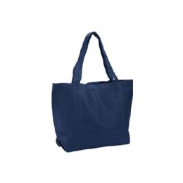 24 Bulk Cotton Canvas Tote Bag NAVY