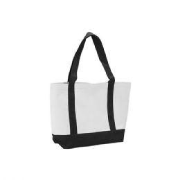 24 Bulk Cotton Canvas Tote Bag WT-BLK