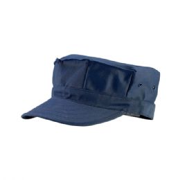 24 Bulk Camouflage Twill Army Cap NAVY