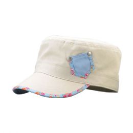 24 Bulk Ladies' Fashion Army Cap STONE