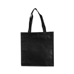 24 Bulk 80gram Non Woven Tote Bag BLACK