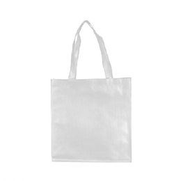 24 Bulk 80gram Non Woven Tote Bag WHITE