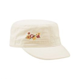24 Bulk Youth Peach Feel Cotton Fidel Army Cap NATURAL