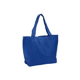 24 Bulk Cotton Canvas Tote Bag ROYAL