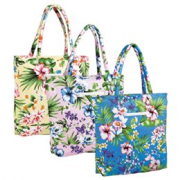 24 Bulk Flower Canvas Tote Bag STD