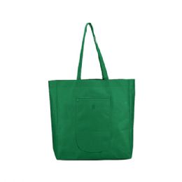 24 Bulk 100gram Non Woven Tote Bag GREEN