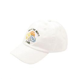 24 Bulk Toddler Low Profile (Uns) Twill Cap WHITE