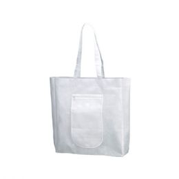 24 Bulk 100gram Non Woven Tote Bag WHITE