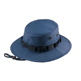 24 Bulk Camouflage Twill Hunting Hat NAVY-M