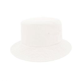 24 Bulk Recycled Crosshatch Cotton Bucket Hat SNOW.WHITE-L