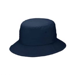 24 Bulk Promotional Style Cotton Blend Twill Bucket Hat NAVY