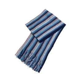 24 Bulk Ladies' Crocheted Knited Scarf BLUE