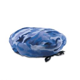 24 Bulk Camo Fleece Beret L.BLUE