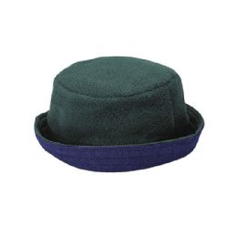 24 Bulk Fleece Reversible Bucket Hat NVY-D.GRN