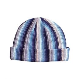 24 Bulk Ladies' Crocheted Knitted Beanie BLUE