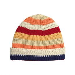 24 Bulk Youth Crocheted Knit Beanie NATURAL-L