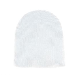 24 Bulk Slouched Beanie WHITE