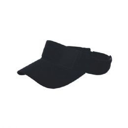 24 Bulk PET SPUN Fabric Visor BLACK