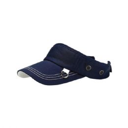 24 Bulk Pro Style Cotton Twill Visor NAVY