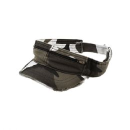 24 Bulk Enzyme Washed Cotton Twill Visor CITY