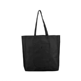 24 Bulk 100gram Non Woven Tote Bag BLACK