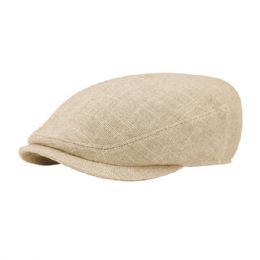 24 Bulk Linen Ivy Cap KHAKI-SM